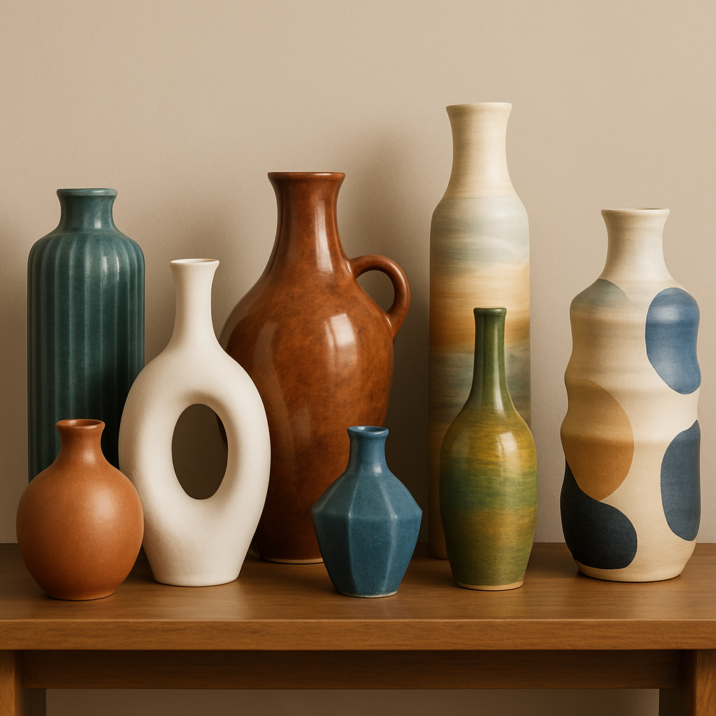 A beautifully designed vase collection