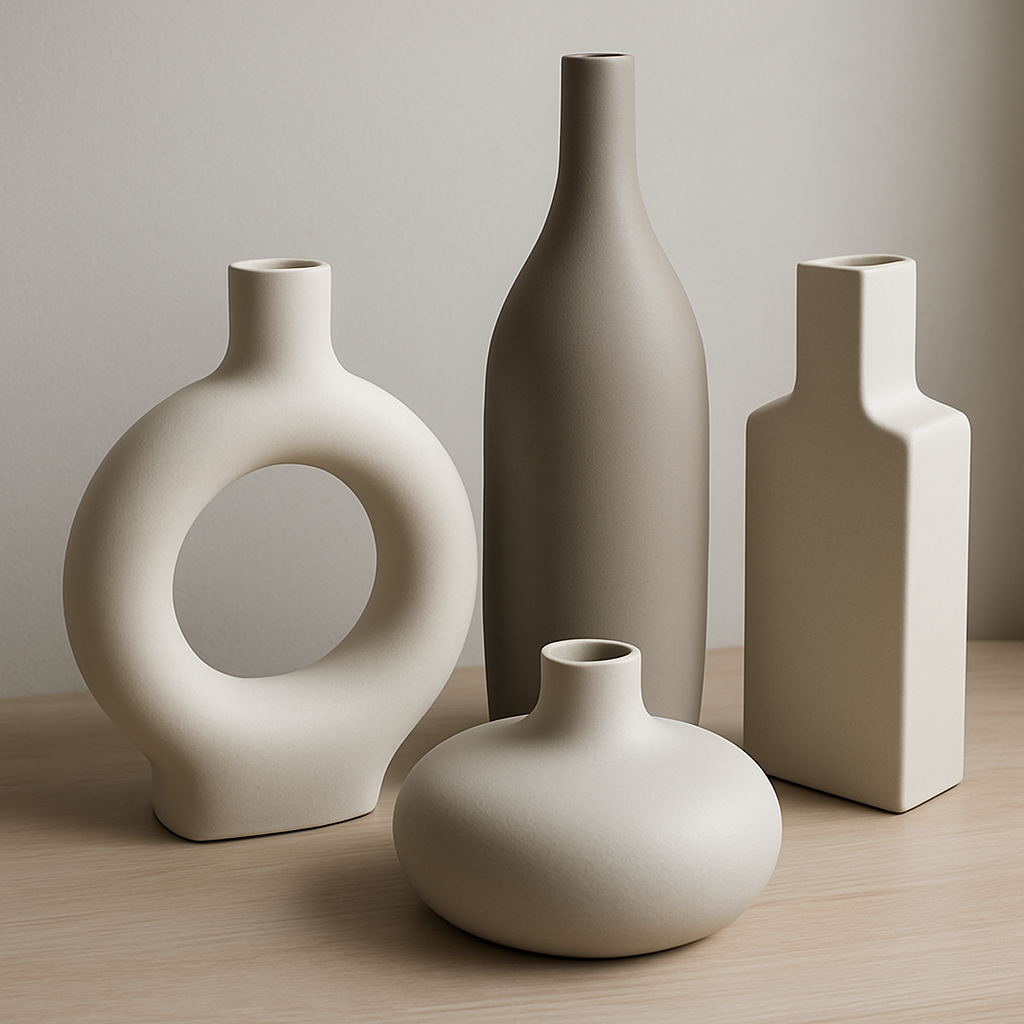 Contemporary modern vases with sleek designs