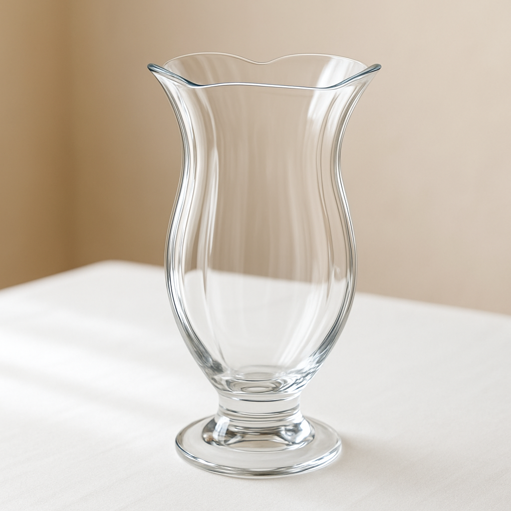 Elegant glass vase