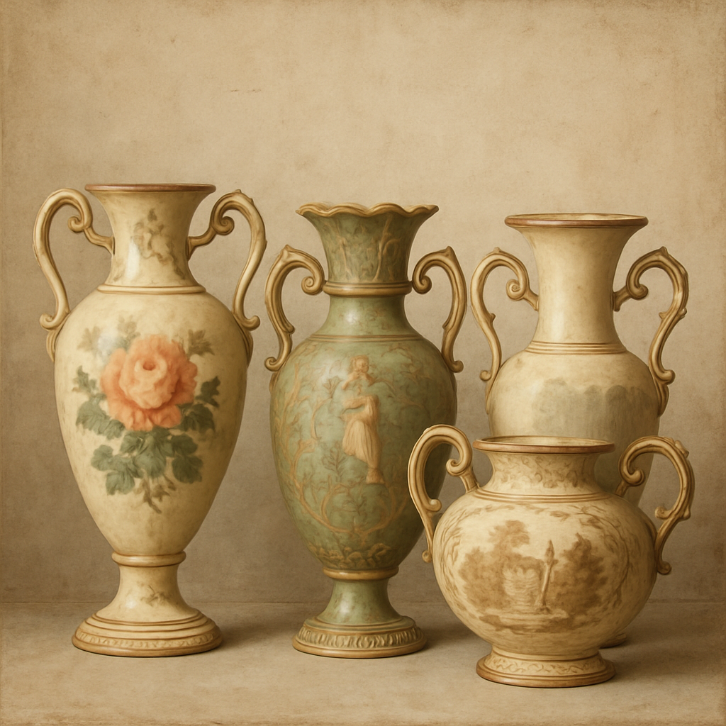 Charming vintage vases with classic designs